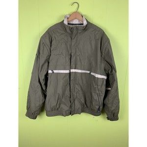 ANTECH By ANTIGUA Mens Jacket L full zip Windbreaker Zip Pockets Removbl Sleeves